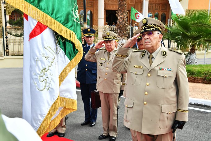 Army chief Gaïd Salah (right) says he is saving Algeria from a secret plot