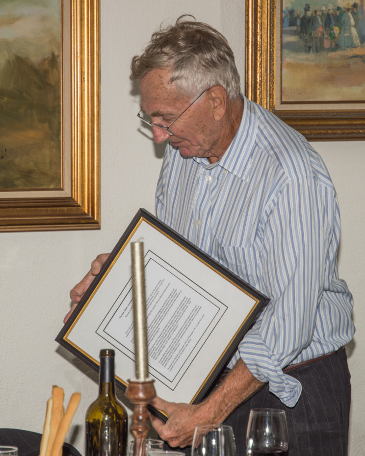 Hersh accepted his award at a