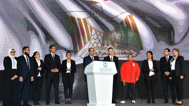 Sisi opens the controversial youth conference